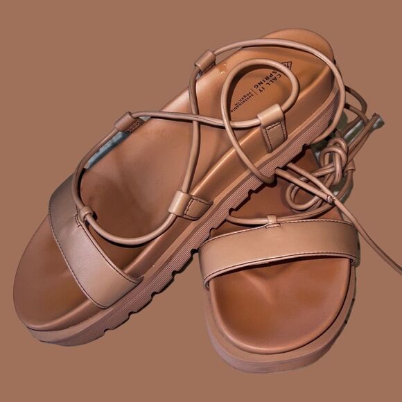 Aldo Call It Spring Jayda Women’s Vegan Sandals Beige Size 7.5 - Picture 6 of 9